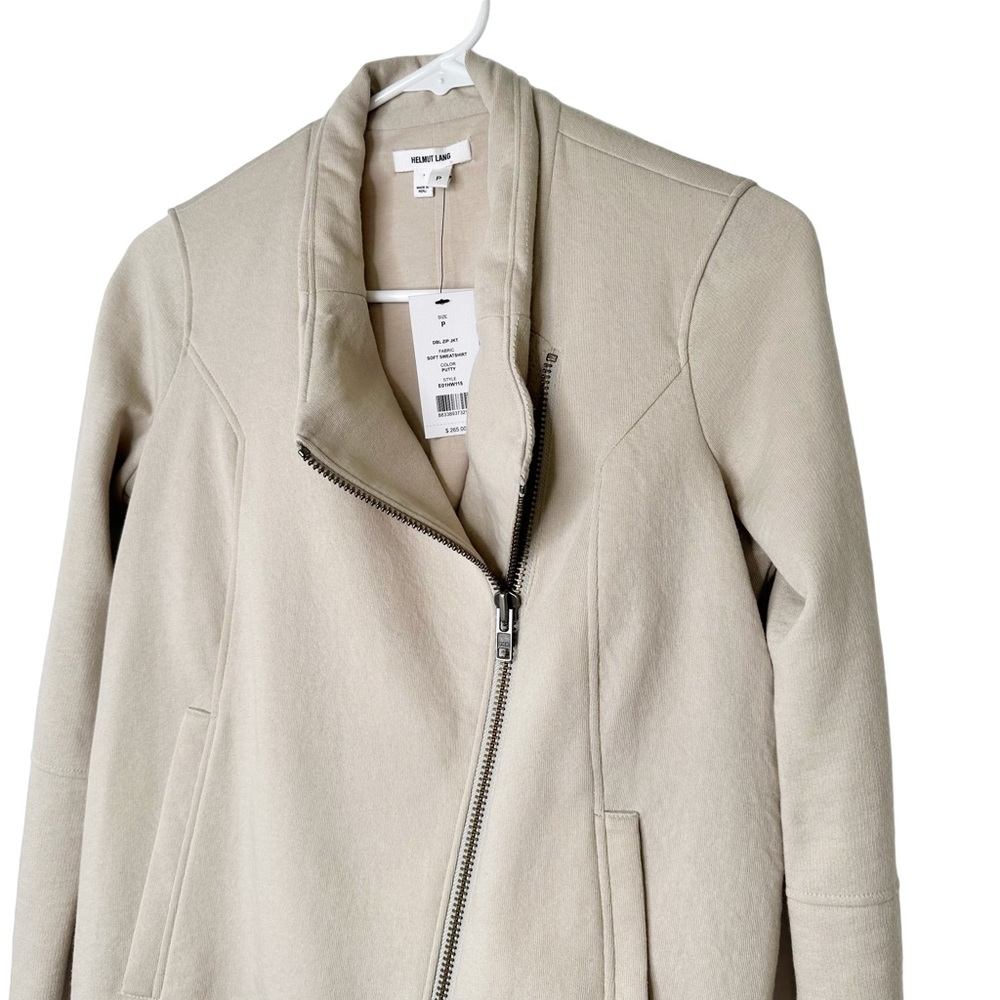 NWT Helmut Lang Double Zip Draped Tan Jacket P/XS - Picture 6 of 16